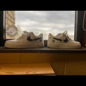 Custom Af1 Yankee broken swoosh design.